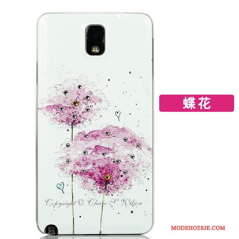 Hoesje Samsung Galaxy Note 3 Bescherming Achterklep Roze, Hoes Samsung Galaxy Note 3 Scheppend Telefoon