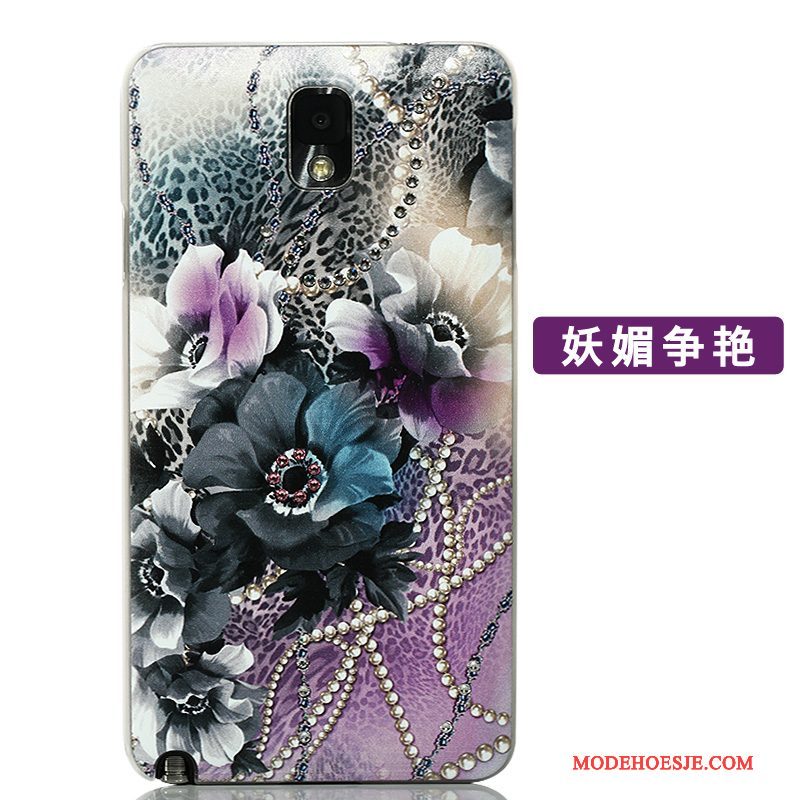 Hoesje Samsung Galaxy Note 3 Bescherming Achterklep Roze, Hoes Samsung Galaxy Note 3 Scheppend Telefoon