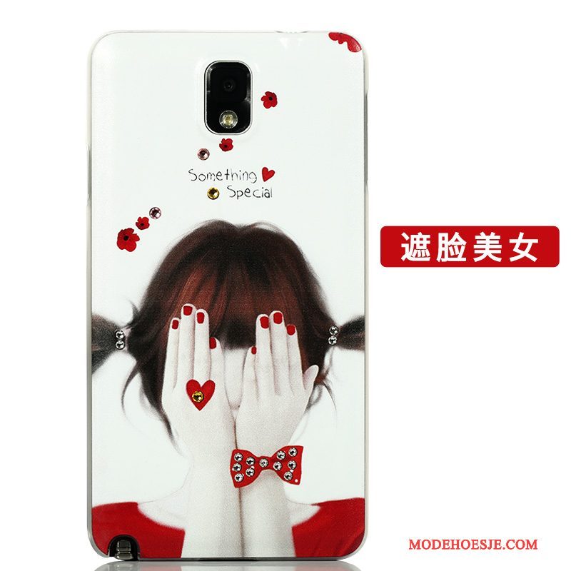 Hoesje Samsung Galaxy Note 3 Bescherming Achterklep Roze, Hoes Samsung Galaxy Note 3 Scheppend Telefoon