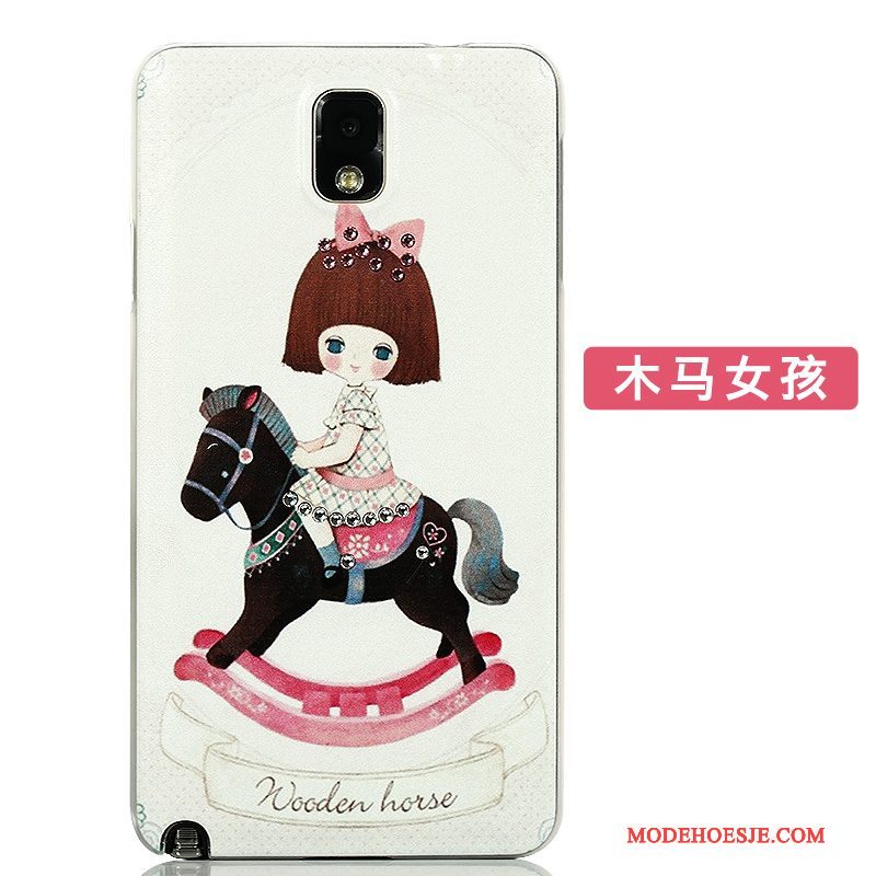 Hoesje Samsung Galaxy Note 3 Bescherming Achterklep Roze, Hoes Samsung Galaxy Note 3 Scheppend Telefoon