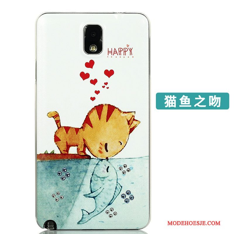 Hoesje Samsung Galaxy Note 3 Bescherming Achterklep Roze, Hoes Samsung Galaxy Note 3 Scheppend Telefoon