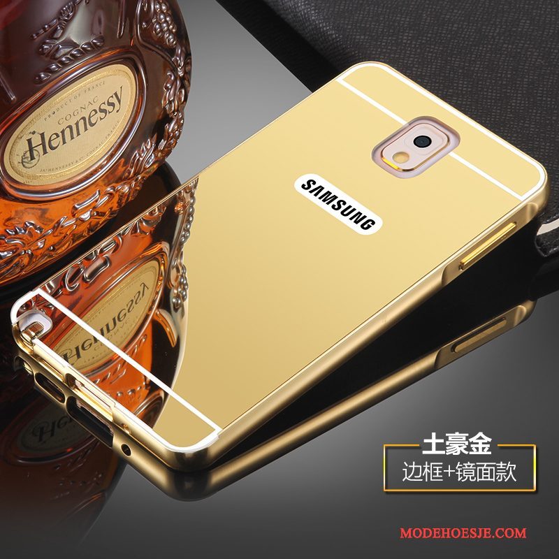 Hoesje Samsung Galaxy Note 3 Bescherming Anti-falltelefoon, Hoes Samsung Galaxy Note 3 Metaal Goud Skärmskydd