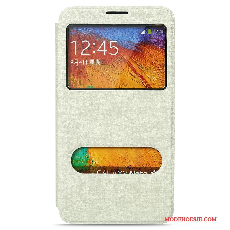 Hoesje Samsung Galaxy Note 3 Bescherming Eenvoudige Anti-fall, Hoes Samsung Galaxy Note 3 Leer Geeltelefoon