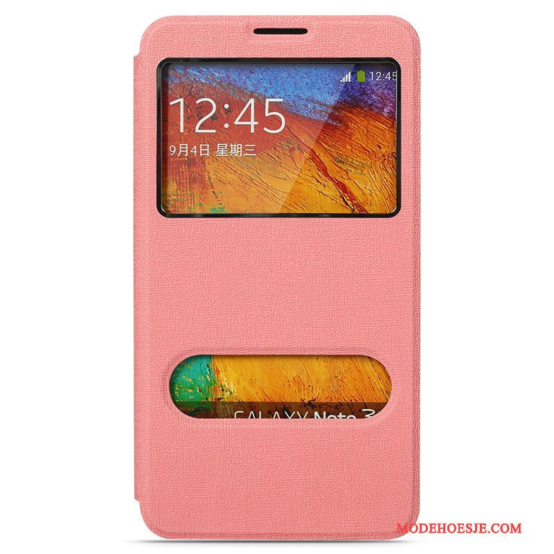 Hoesje Samsung Galaxy Note 3 Bescherming Eenvoudige Anti-fall, Hoes Samsung Galaxy Note 3 Leer Geeltelefoon