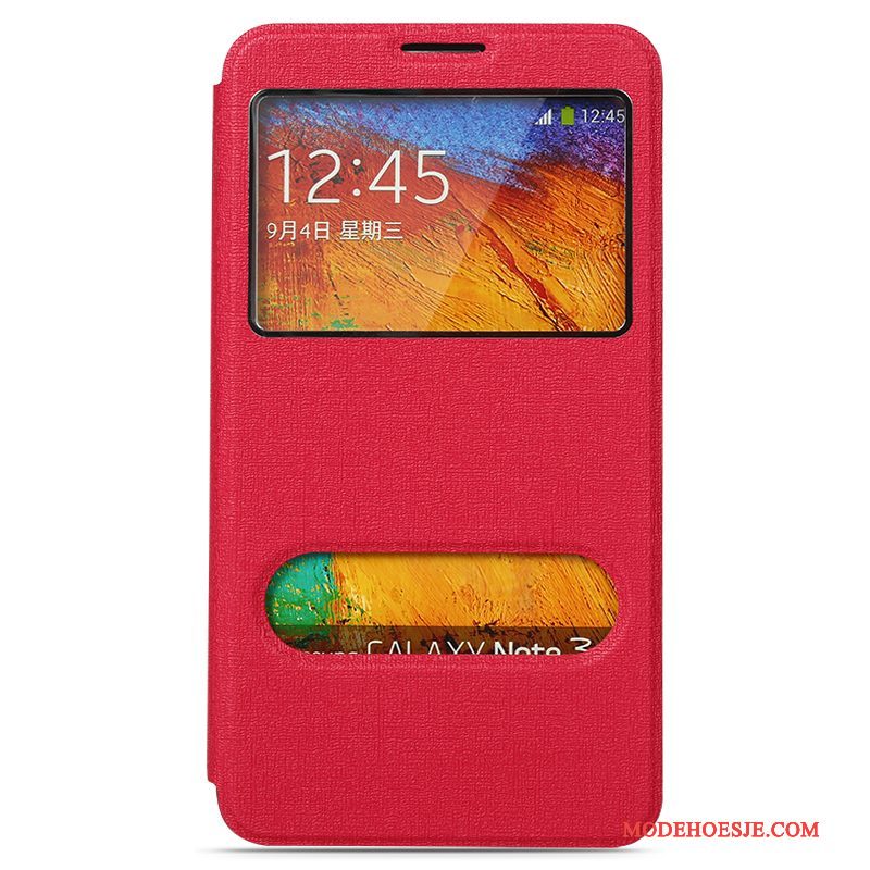 Hoesje Samsung Galaxy Note 3 Bescherming Eenvoudige Anti-fall, Hoes Samsung Galaxy Note 3 Leer Geeltelefoon