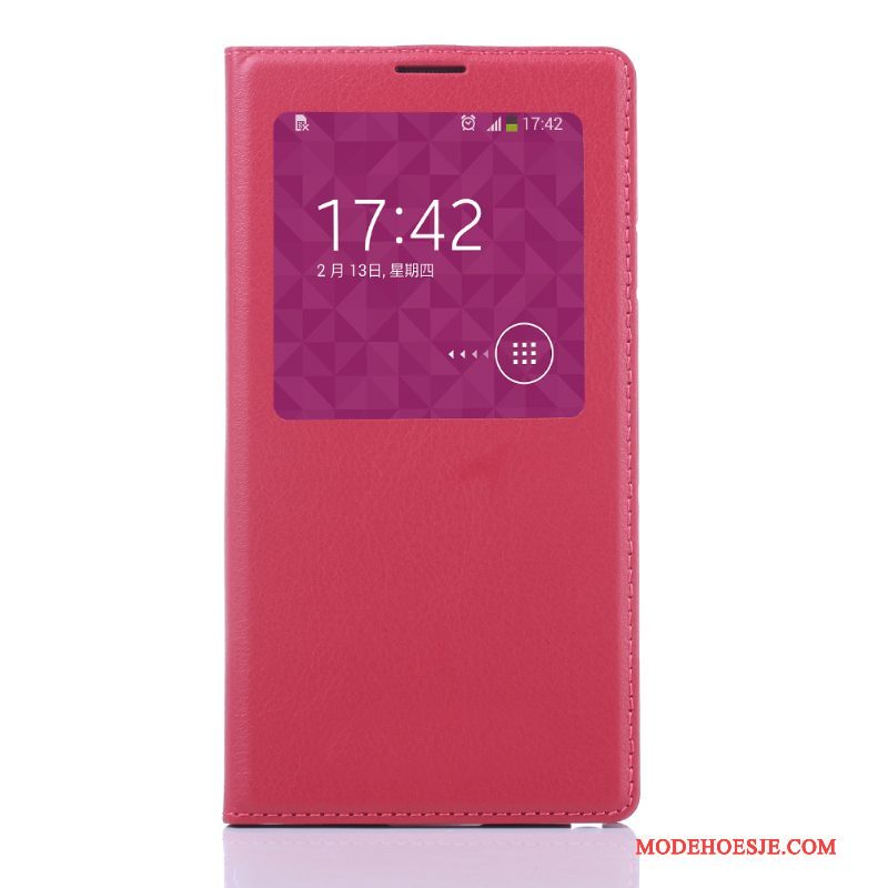 Hoesje Samsung Galaxy Note 3 Bescherming Oranje Geel, Hoes Samsung Galaxy Note 3 Leer Telefoon