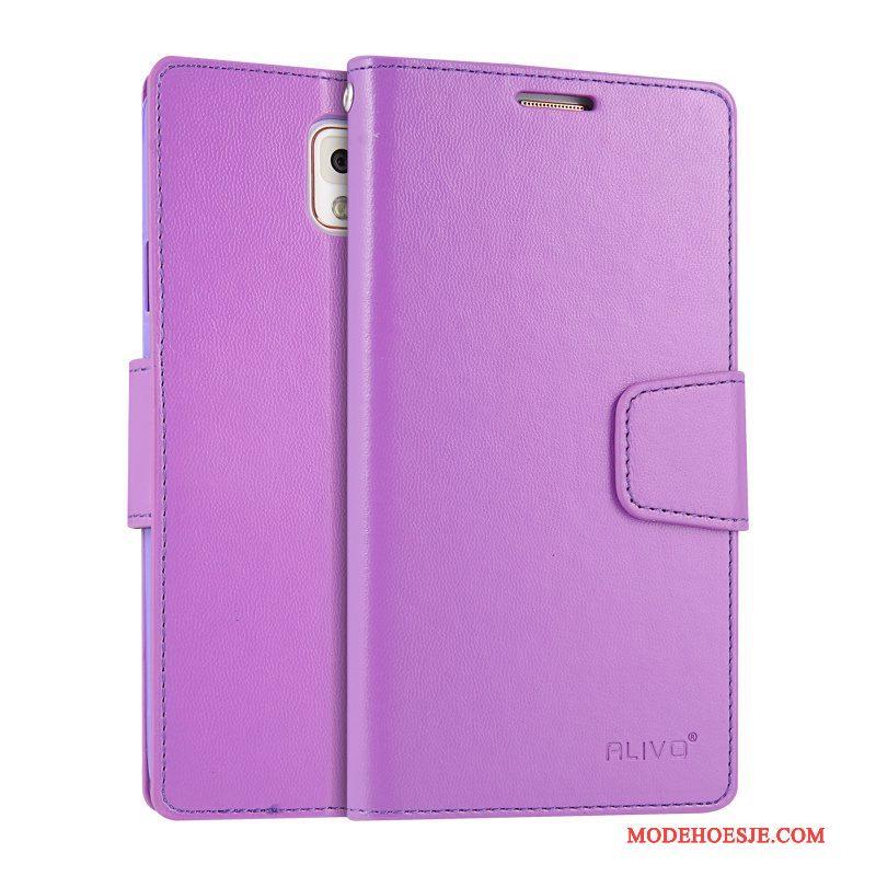 Hoesje Samsung Galaxy Note 3 Bescherming Telefoon Purper, Hoes Samsung Galaxy Note 3 Zacht