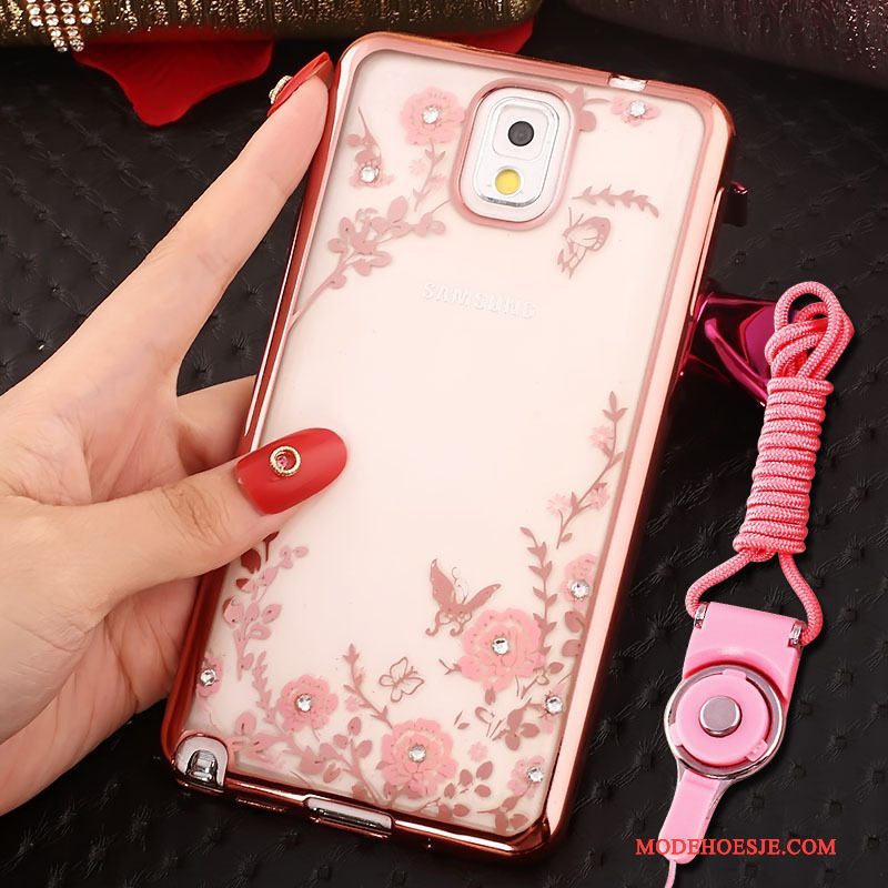 Hoesje Samsung Galaxy Note 3 Bescherming Telefoon Ring, Hoes Samsung Galaxy Note 3 Roze