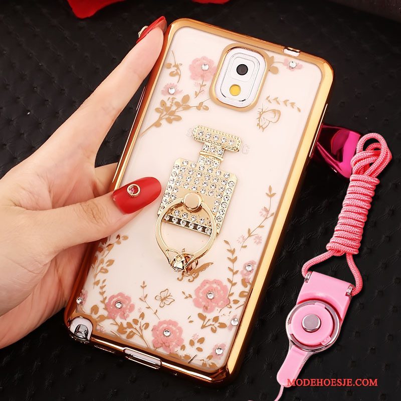 Hoesje Samsung Galaxy Note 3 Bescherming Telefoon Ring, Hoes Samsung Galaxy Note 3 Roze