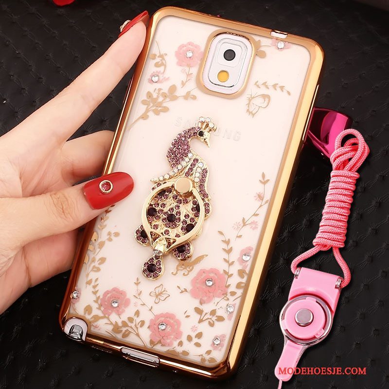 Hoesje Samsung Galaxy Note 3 Bescherming Telefoon Ring, Hoes Samsung Galaxy Note 3 Roze