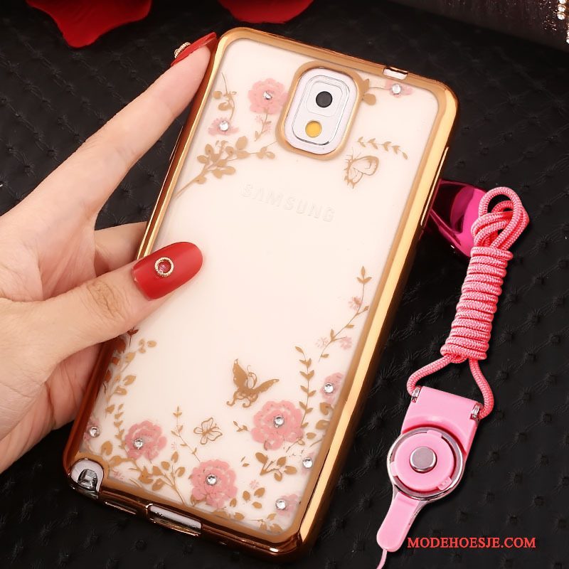 Hoesje Samsung Galaxy Note 3 Bescherming Telefoon Ring, Hoes Samsung Galaxy Note 3 Roze