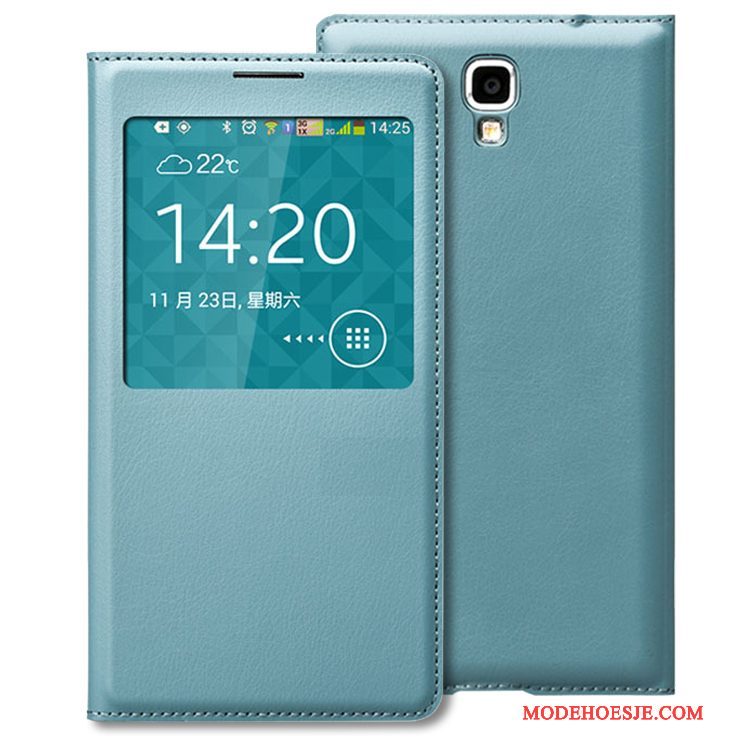 Hoesje Samsung Galaxy Note 3 Folio Purpertelefoon, Hoes Samsung Galaxy Note 3 Leer Mini