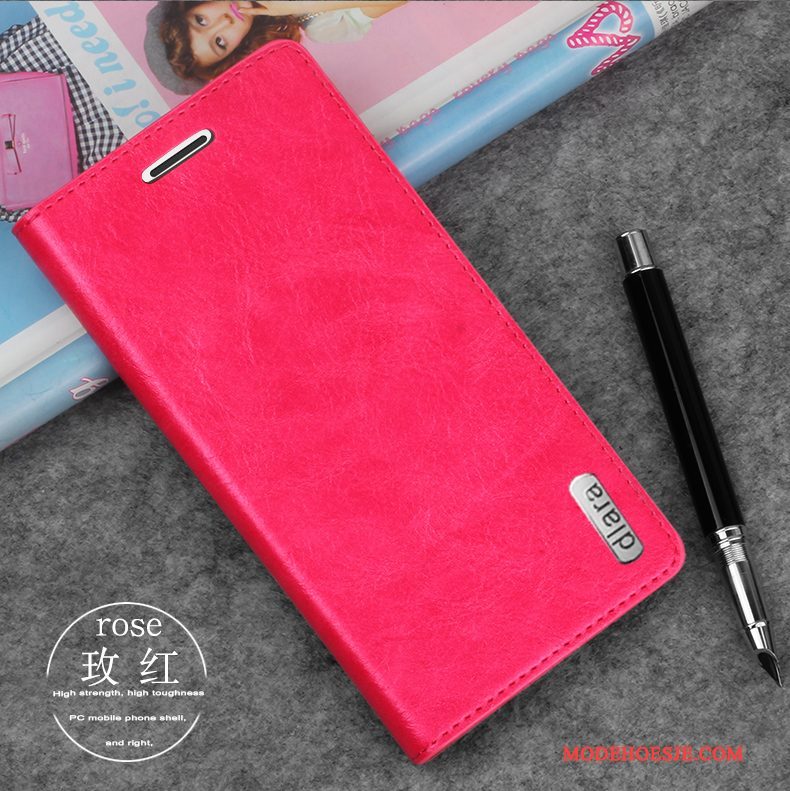 Hoesje Samsung Galaxy Note 3 Leer Roodtelefoon, Hoes Samsung Galaxy Note 3 Bescherming