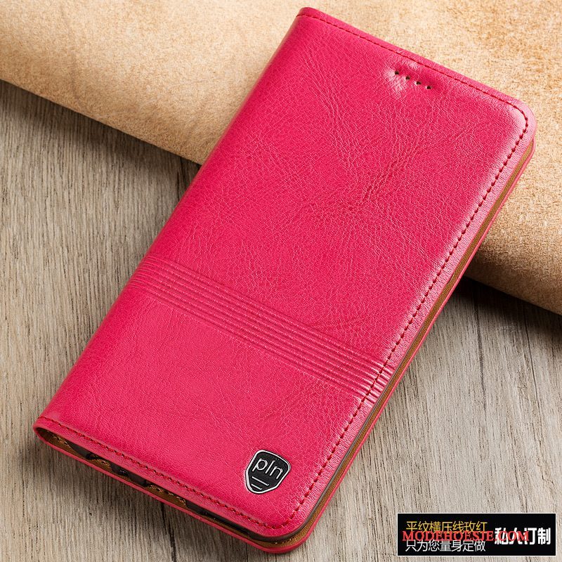 Hoesje Samsung Galaxy Note 3 Leer Telefoon Roze, Hoes Samsung Galaxy Note 3 Folio