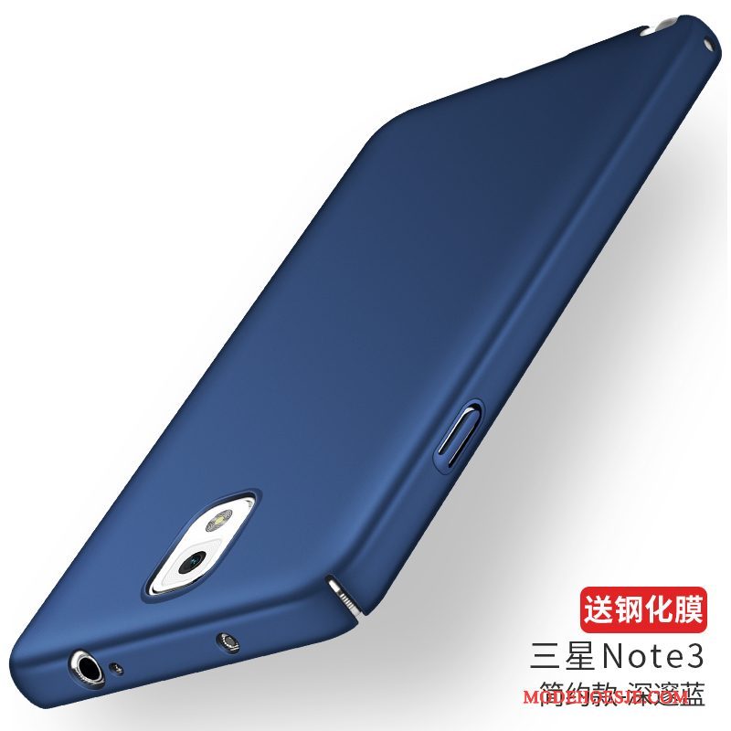 Hoesje Samsung Galaxy Note 3 Siliconen Hard Schrobben, Hoes Samsung Galaxy Note 3 Bescherming Telefoon Donkerblauw