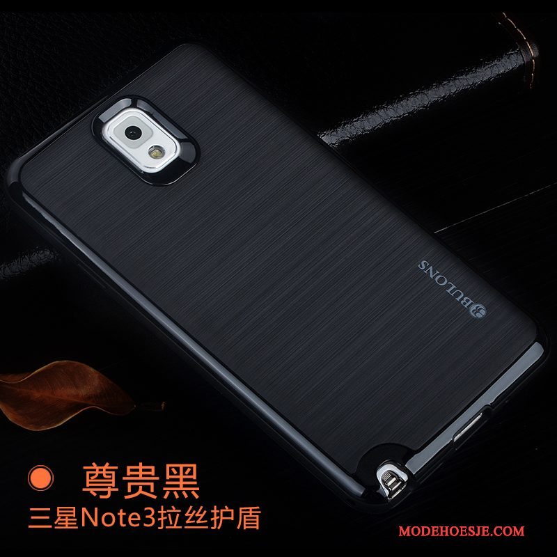 Hoesje Samsung Galaxy Note 3 Siliconen Omlijsting Anti-fall, Hoes Samsung Galaxy Note 3 Bescherming Roodtelefoon