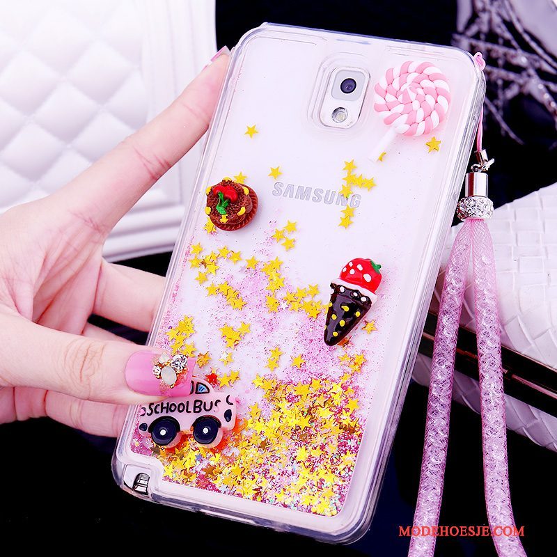 Hoesje Samsung Galaxy Note 3 Siliconen Telefoon Drijfzand, Hoes Samsung Galaxy Note 3 Bescherming Mooie Hanger