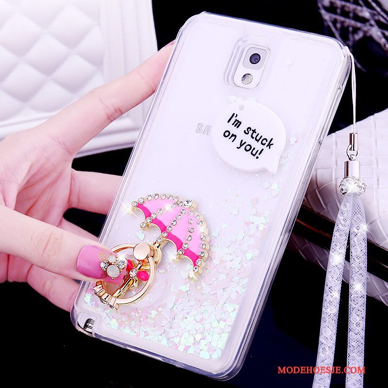 Hoesje Samsung Galaxy Note 3 Siliconen Telefoon Drijfzand, Hoes Samsung Galaxy Note 3 Bescherming Mooie Hanger