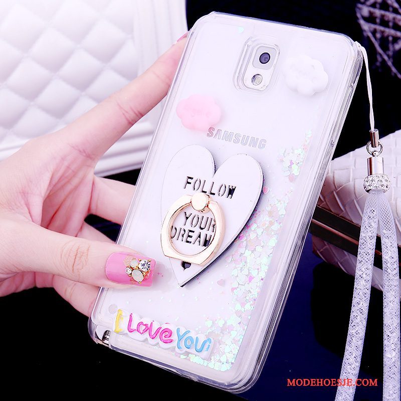 Hoesje Samsung Galaxy Note 3 Siliconen Telefoon Drijfzand, Hoes Samsung Galaxy Note 3 Bescherming Mooie Hanger