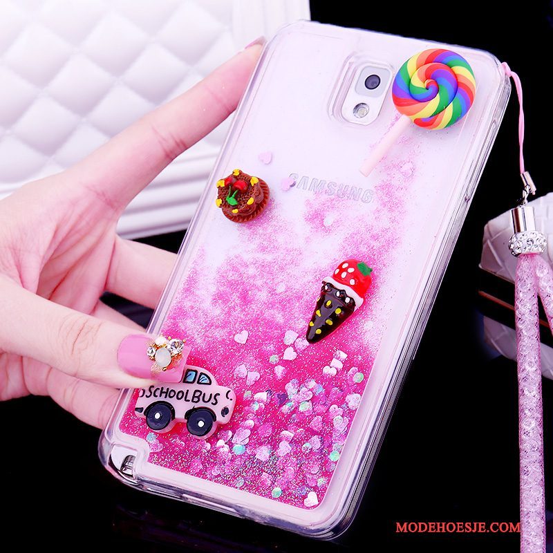 Hoesje Samsung Galaxy Note 3 Siliconen Telefoon Drijfzand, Hoes Samsung Galaxy Note 3 Bescherming Mooie Hanger