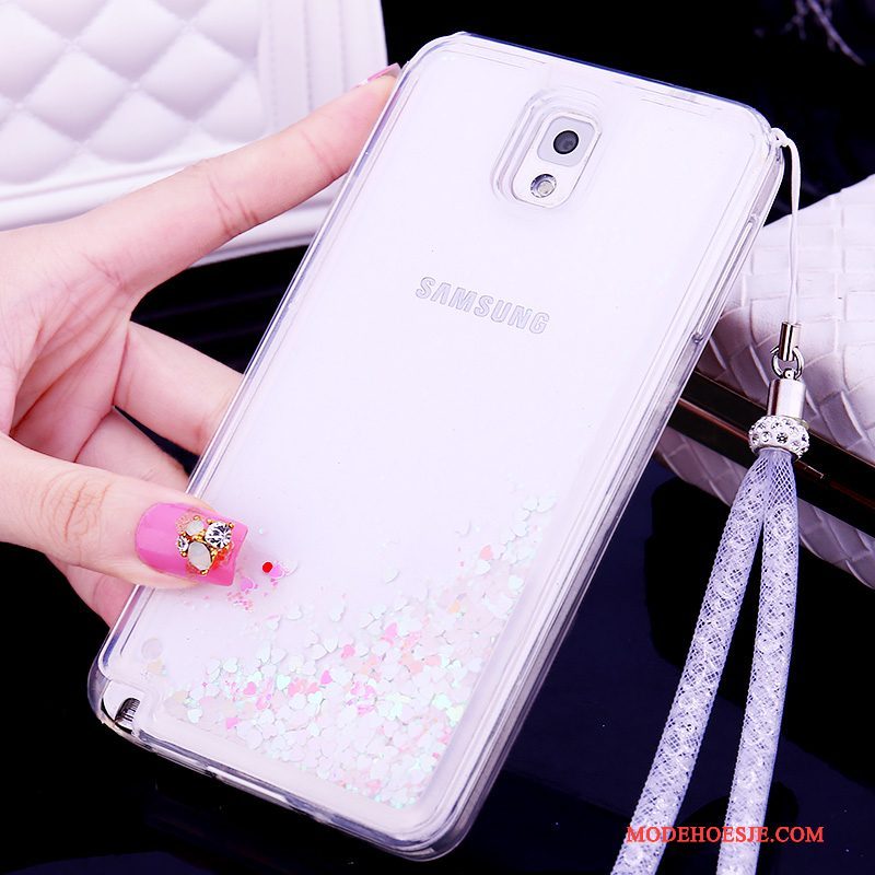 Hoesje Samsung Galaxy Note 3 Siliconen Telefoon Drijfzand, Hoes Samsung Galaxy Note 3 Bescherming Mooie Hanger