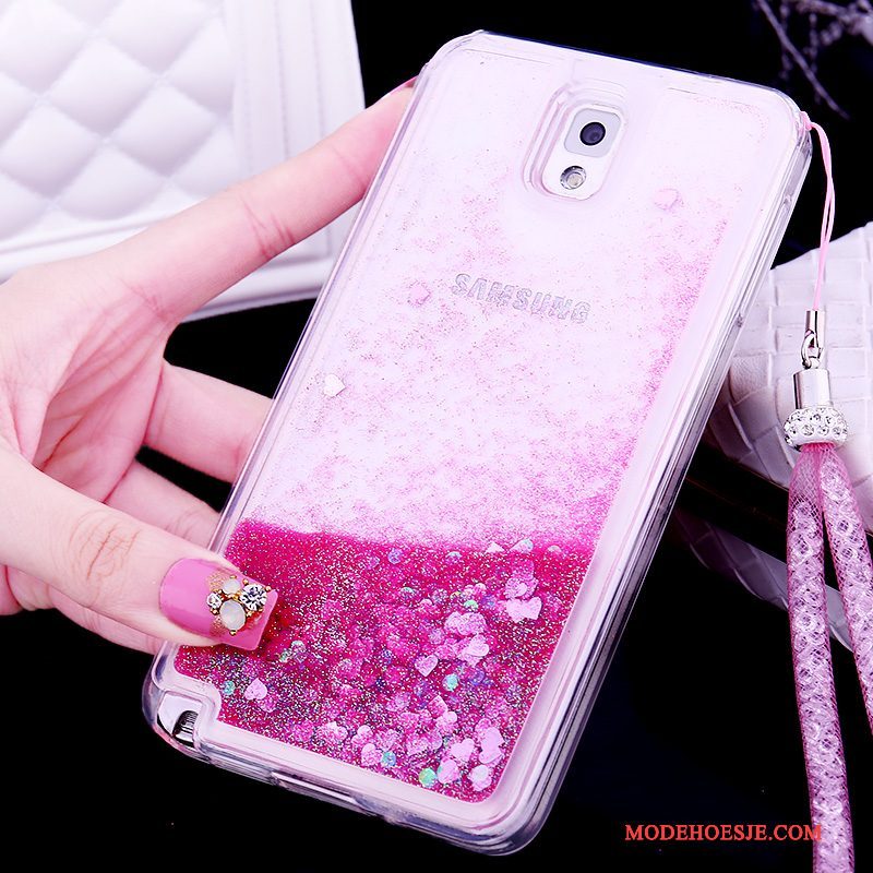 Hoesje Samsung Galaxy Note 3 Siliconen Telefoon Drijfzand, Hoes Samsung Galaxy Note 3 Bescherming Mooie Hanger