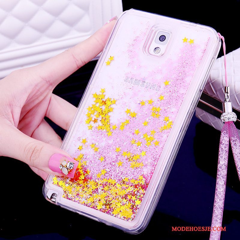 Hoesje Samsung Galaxy Note 3 Siliconen Telefoon Drijfzand, Hoes Samsung Galaxy Note 3 Bescherming Mooie Hanger