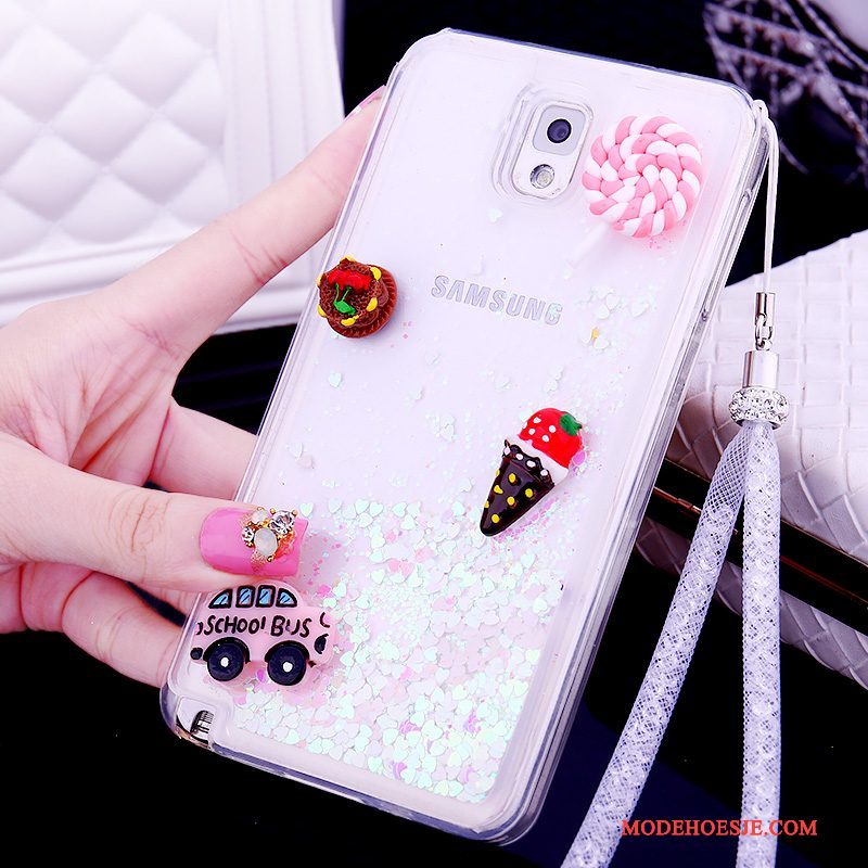 Hoesje Samsung Galaxy Note 3 Siliconen Telefoon Drijfzand, Hoes Samsung Galaxy Note 3 Bescherming Mooie Hanger