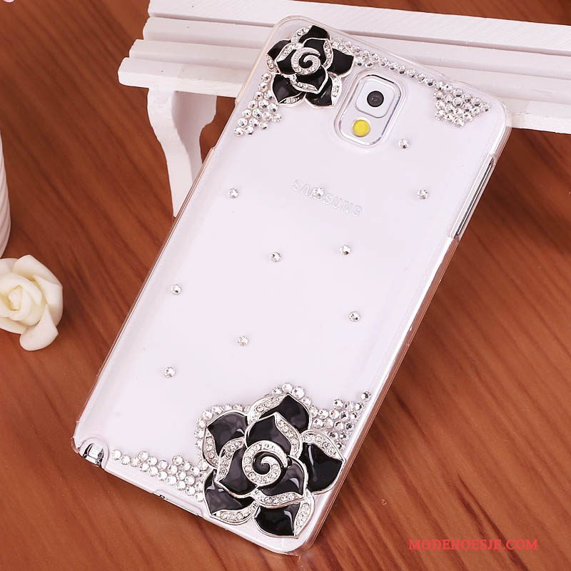 Hoesje Samsung Galaxy Note 3 Strass Purpertelefoon, Hoes Samsung Galaxy Note 3 Bescherming