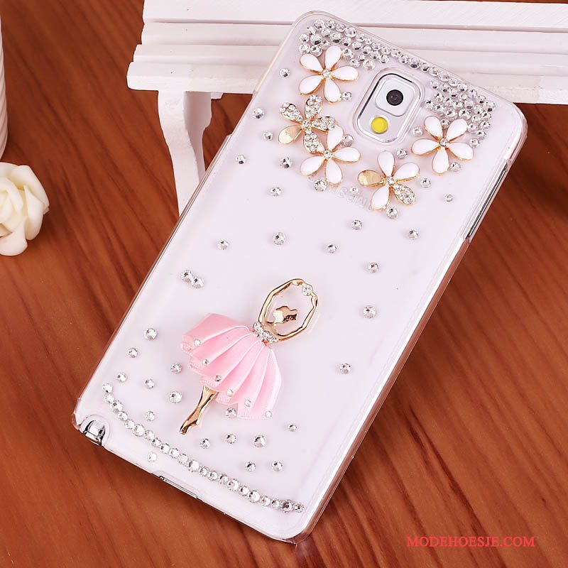 Hoesje Samsung Galaxy Note 3 Strass Purpertelefoon, Hoes Samsung Galaxy Note 3 Bescherming