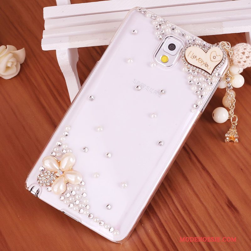 Hoesje Samsung Galaxy Note 3 Strass Purpertelefoon, Hoes Samsung Galaxy Note 3 Bescherming