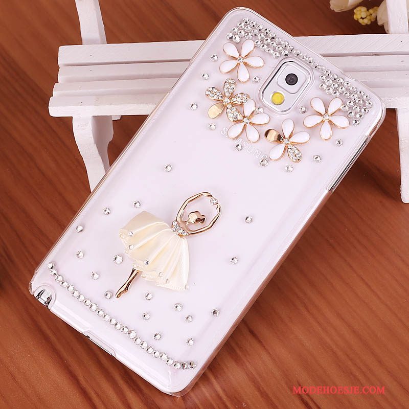 Hoesje Samsung Galaxy Note 3 Strass Purpertelefoon, Hoes Samsung Galaxy Note 3 Bescherming