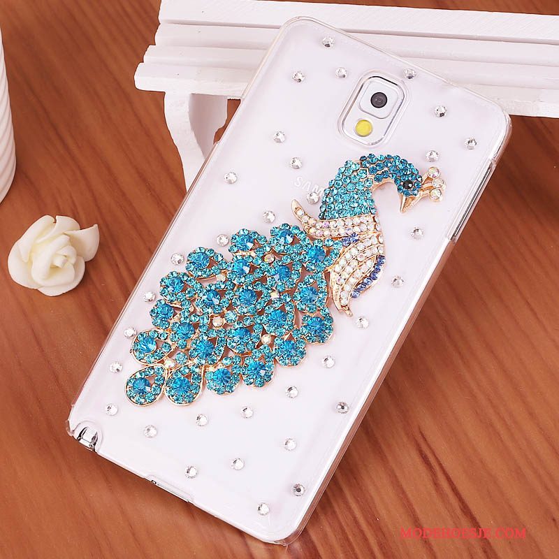 Hoesje Samsung Galaxy Note 3 Strass Purpertelefoon, Hoes Samsung Galaxy Note 3 Bescherming