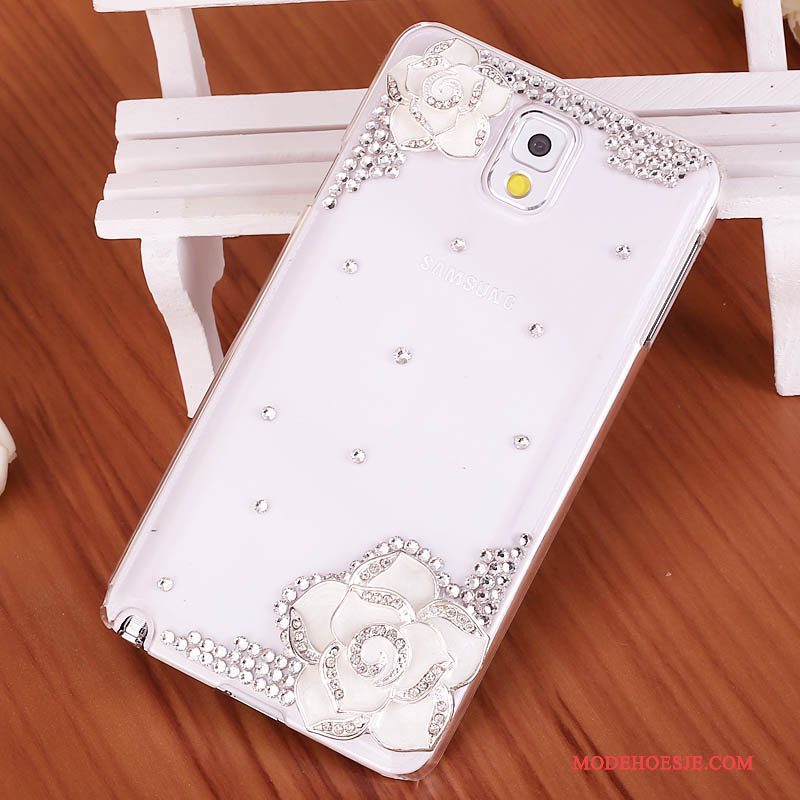 Hoesje Samsung Galaxy Note 3 Strass Purpertelefoon, Hoes Samsung Galaxy Note 3 Bescherming