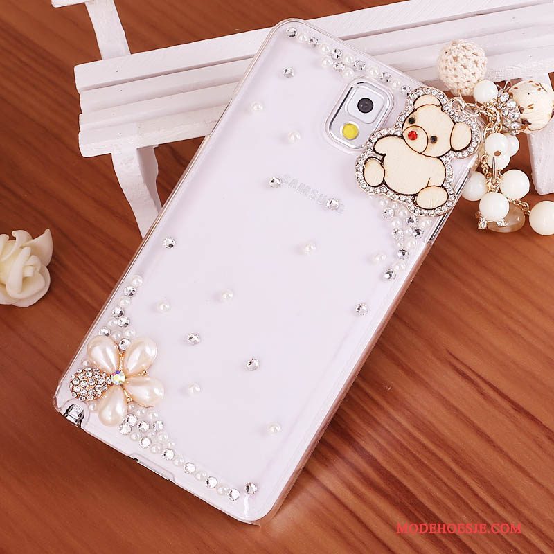 Hoesje Samsung Galaxy Note 3 Strass Purpertelefoon, Hoes Samsung Galaxy Note 3 Bescherming