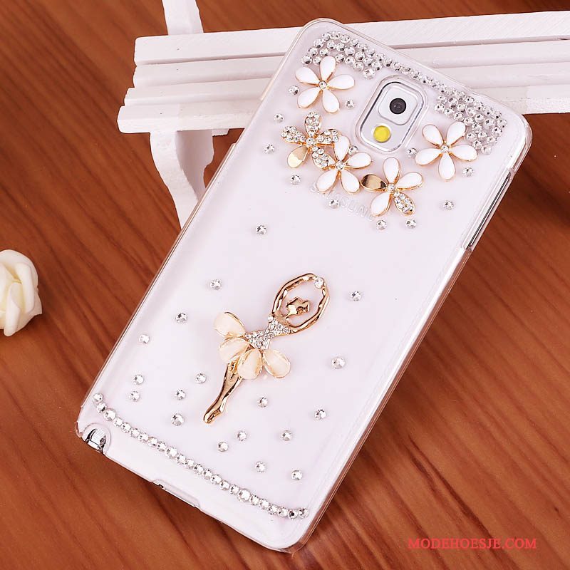 Hoesje Samsung Galaxy Note 3 Strass Purpertelefoon, Hoes Samsung Galaxy Note 3 Bescherming