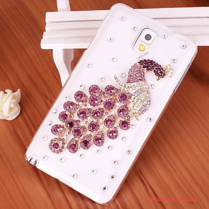 Hoesje Samsung Galaxy Note 3 Strass Telefoon Blauw, Hoes Samsung Galaxy Note 3 Bescherming Trend