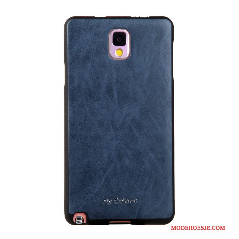 Hoesje Samsung Galaxy Note 3 Zacht Telefoon Bedrijf, Hoes Samsung Galaxy Note 3 Leer Khaki