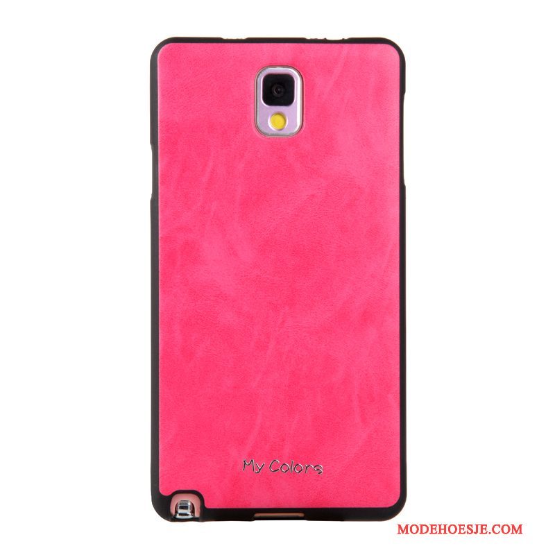 Hoesje Samsung Galaxy Note 3 Zacht Telefoon Bedrijf, Hoes Samsung Galaxy Note 3 Leer Khaki