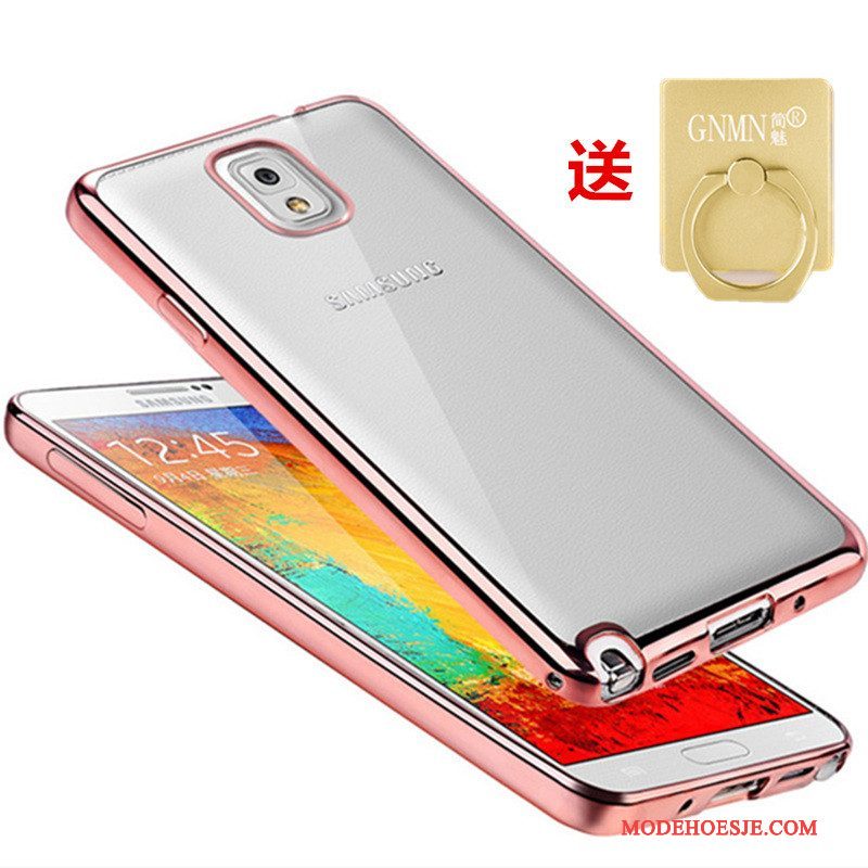 Hoesje Samsung Galaxy Note 3 Zacht Telefoon Doorzichtig, Hoes Samsung Galaxy Note 3 Siliconen Goud