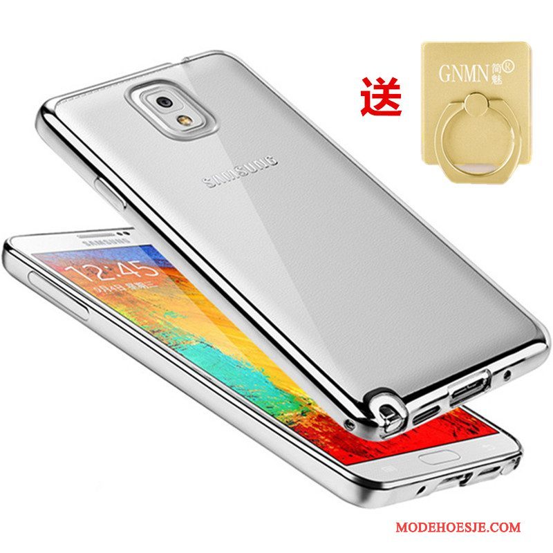 Hoesje Samsung Galaxy Note 3 Zacht Telefoon Doorzichtig, Hoes Samsung Galaxy Note 3 Siliconen Goud