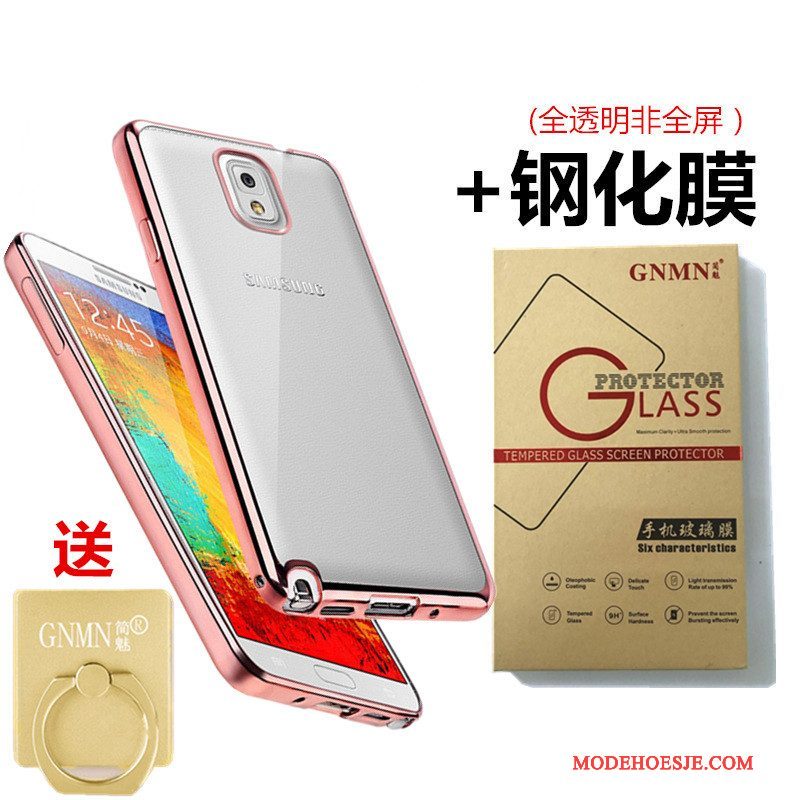 Hoesje Samsung Galaxy Note 3 Zacht Telefoon Doorzichtig, Hoes Samsung Galaxy Note 3 Siliconen Goud