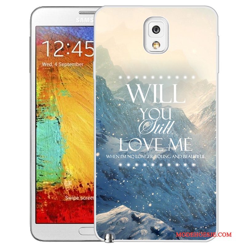 Hoesje Samsung Galaxy Note 3 Zacht Telefoon Groen, Hoes Samsung Galaxy Note 3 Geschilderd