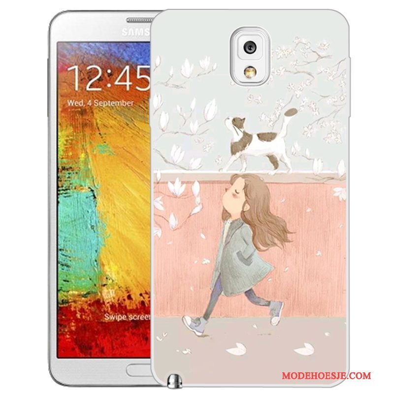 Hoesje Samsung Galaxy Note 3 Zacht Telefoon Groen, Hoes Samsung Galaxy Note 3 Geschilderd