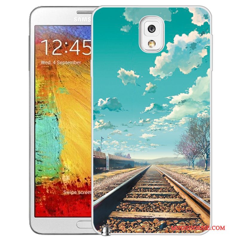 Hoesje Samsung Galaxy Note 3 Zacht Telefoon Groen, Hoes Samsung Galaxy Note 3 Geschilderd