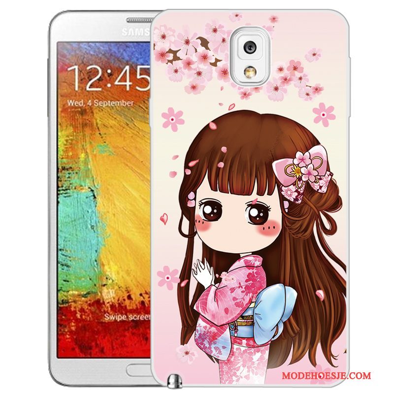 Hoesje Samsung Galaxy Note 3 Zacht Telefoon Groen, Hoes Samsung Galaxy Note 3 Geschilderd