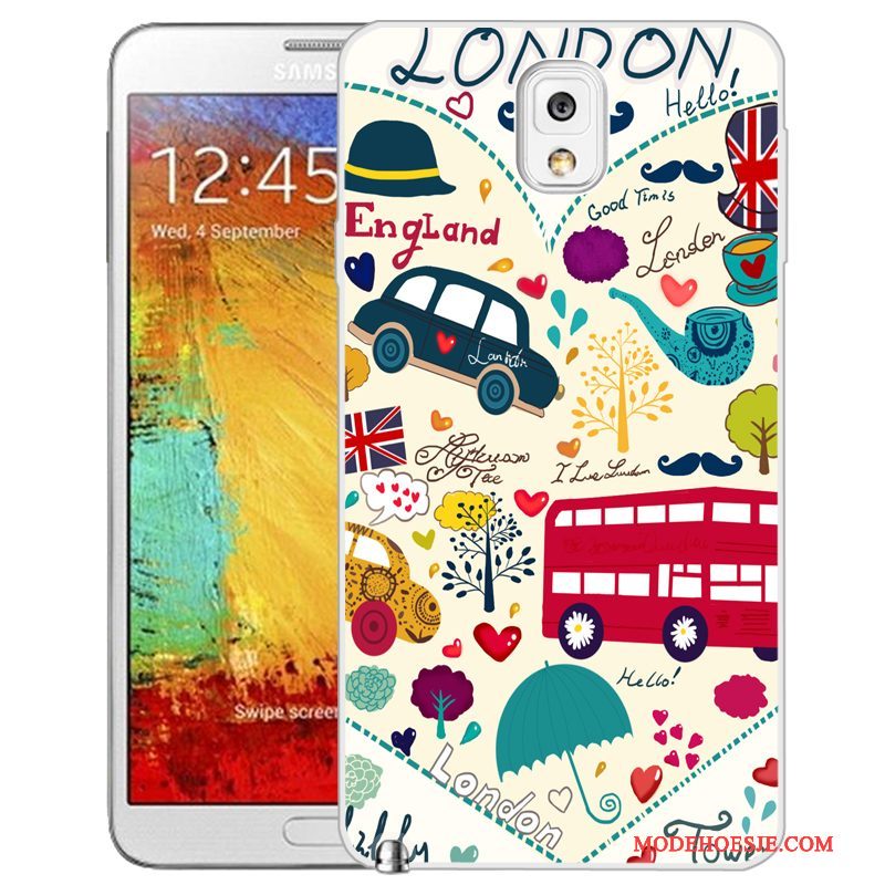 Hoesje Samsung Galaxy Note 3 Zacht Telefoon Groen, Hoes Samsung Galaxy Note 3 Geschilderd