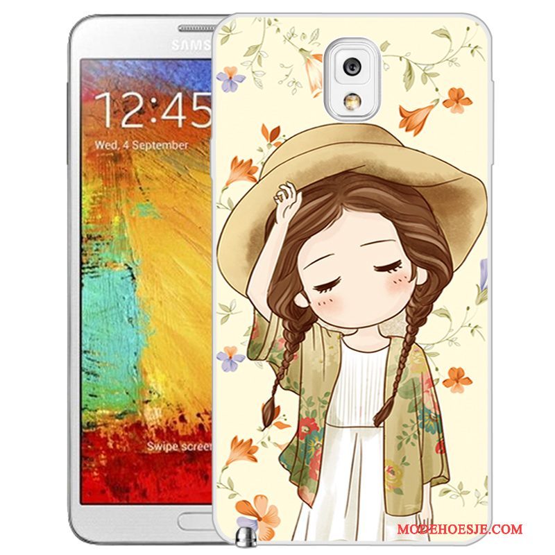 Hoesje Samsung Galaxy Note 3 Zacht Telefoon Groen, Hoes Samsung Galaxy Note 3 Geschilderd