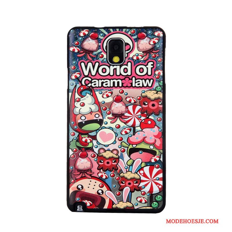 Hoesje Samsung Galaxy Note 3 Zacht Tempereren Skärmskydd, Hoes Samsung Galaxy Note 3 Spotprent Telefoon