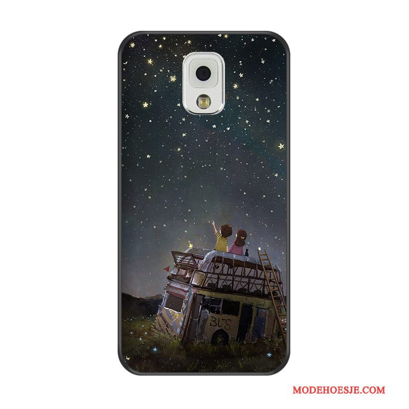 Hoesje Samsung Galaxy Note 3 Zacht Zwart Anti-fall, Hoes Samsung Galaxy Note 3 Siliconen Wittelefoon